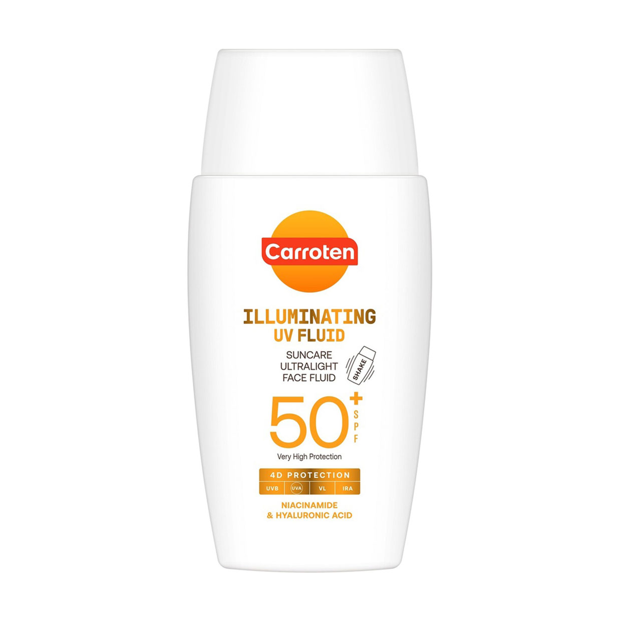 Ультралегкий сонцезахисний флюїд для обличчя Carroten Illuminating UV Fluid, SPF 50+, 40 мл